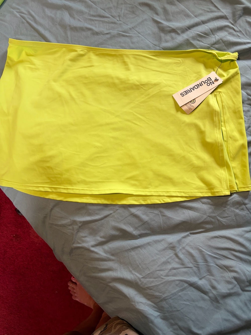 No Boundaries Women's Bright Yellow SWIM SKIRT/ Active Skort-XXL